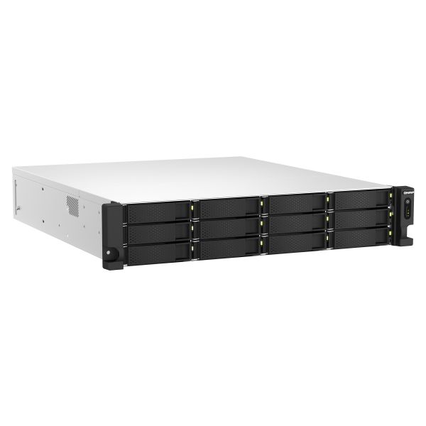 QNAP TS-h1887XU-RP NAS Rack (2U) Intel Xeon E E-2334 16 GB DDR4 0 TB QuTS hero Zwart, Wit (TSH1887XURPE233416G)