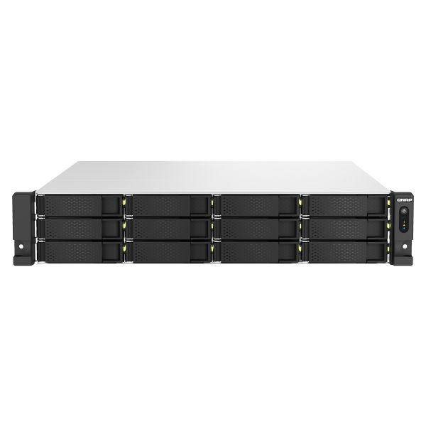 QNAP TS-h1887XU-RP NAS Rack (2U) Intel Xeon E E-2334 16 GB DDR4 0 TB QuTS hero Zwart, Wit (TSH1887XURPE233416G)