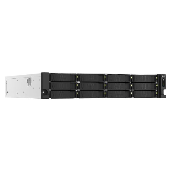 QNAP TS-h1887XU-RP NAS Rack (2U) Intel Xeon E E-2334 16 GB DDR4 0 TB QuTS hero Zwart, Wit