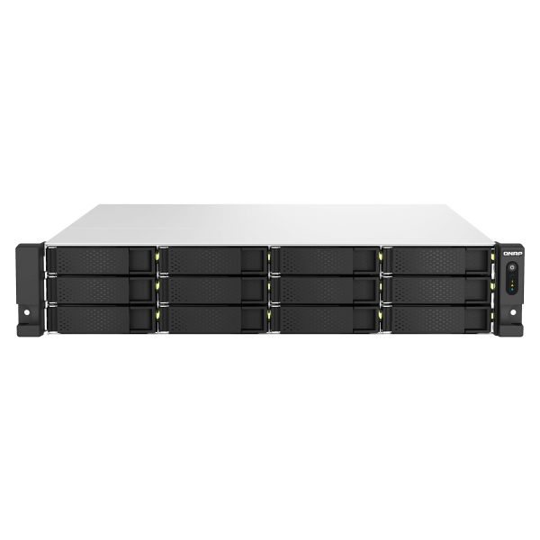 QNAP TS-H1887XU-RP NAS Rack (2U) Intel Xeon E E-2336 32 GB DDR4 0 TB QuTS hero Zwart, Wit (TSH1887XURPE233632G)