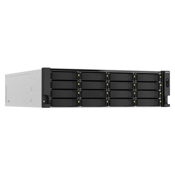 QNAP TS-H2287XU-RP NAS Rack (3U) Intel Xeon E E-2378 64 GB DDR4 0 TB QuTS hero Zwart, Wit (TSH2287XURPE237864G)
