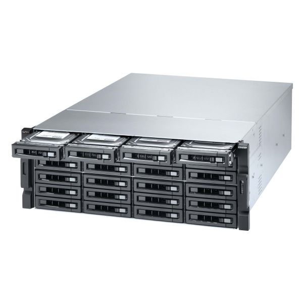 QNAP TS-h2483XU-RP NAS Rack (4U) Intel Xeon E E-2236 128 GB DDR4 0 TB QuTS hero Zwart (TSH2483XURPE2236128G)