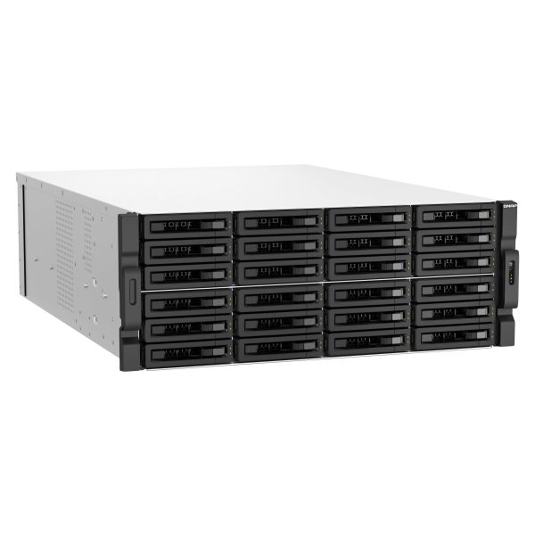 QNAP TS-H3087XU-RP NAS Rack (4U) Intel Xeon E E-2378 64 GB DDR4 0 TB QuTS hero Zwart, Wit