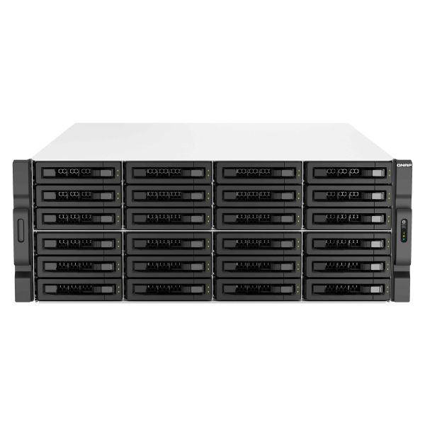 QNAP TS-H3087XU-RP NAS Rack (4U) Intel Xeon E E-2378 64 GB DDR4 0 TB QuTS hero Zwart, Wit (TSH3087XURPE237864G)