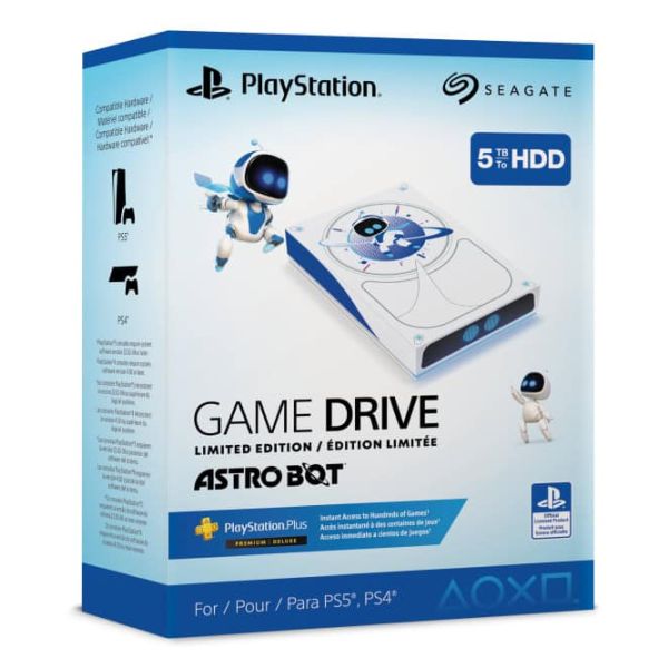 Seagate Game Drive Astro Bot externe harde schijf 5 TB 2.0/3.2 Gen 1 (3.1 Gen 1) Wit, Blauw (STLW5000203)