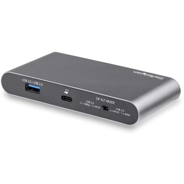 StarTech.com USB-C Dock - 4K Dual Monitor HDMI Display - Mini Laptop Docking Station - 100W Power Delivery Passthrough - GbE, 2-Port USB-A Hub - USB Type-C Multiport Adapter - 1m kabel (DK30C2HAGPD)