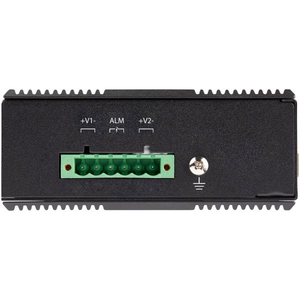 StarTech.com Industrial 6 Port Gigabit Ethernet Switch 4 PoE RJ45 +2 SFP Slots 30W PoE+ 12-48VDC 10/100/1000 Rugged Power Over Ethernet LAN Switch -40C to 75C DIN Monteerbaar (IES1G52UP12V)