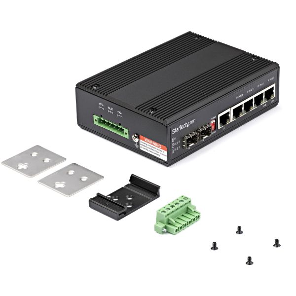 StarTech Industrial 5Port Gigabit PoE+ Switch 30W (IES1G52UP12V)