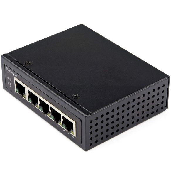 StarTech.com Industrial 5 Port Gigabit PoE Switch - 30W - Power Over Ethernet Switch - Robuuste GbE PoE+ Unmanaged Switch - Rugged High Power Gigabit Network Switch IP-30/-40 C to 75 C (IESC1G50UP)