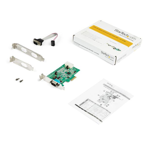 StarTech.com 2 Port PCI Express RS232 Seriële Kaart, PCIe RS232 Serial Host Controller Kaart, PCIe naar Serial DB9 Adapter Kaart, 16950 UART, Low Profile Uitbreidingskaart, Windows & Linux (PEX2S953LP)