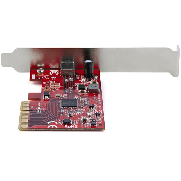 StarTech.com 1-Port USB 3.2 Gen 2x2 PCIe Kaart, USB-C 20Gbps SuperSpeed PCI Express 3.0 x4 Controller Kaart, USB Type-C Adapter Kaart, Data Only, Windows/macOS/Linux, TAA (PEXUSB321C)
