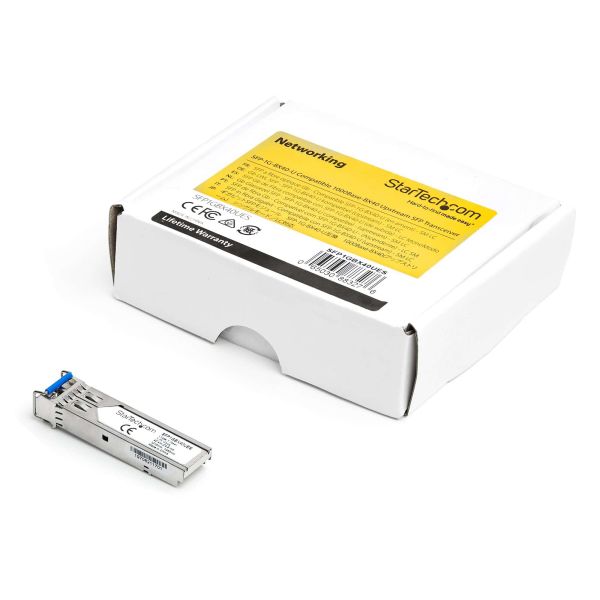 StarTech.com SFP transceiver module - enkele modus connector - stroomafwaarts - Dell EMC SFP-1G-BX80-D compatibel