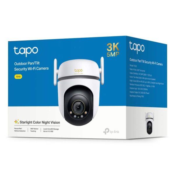 TP-Link Tapo TC43(EU) V2 Bolvormig IP-beveiligingscamera Binnen & buiten 2880 x 1620 Pixels Plafond/muur/paal (TC43) TP-Link Tapo TC43(EU) V2 Bolvormig IP-beveiligingscamera Binnen & buiten 2880 x 1620 Pixels Plafond/muur/paal