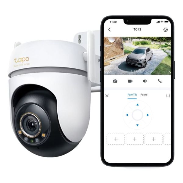 TP-Link Tapo TC43(EU) V2 Bolvormig IP-beveiligingscamera Binnen & buiten 2880 x 1620 Pixels Plafond/muur/paal (TC43) TP-Link Tapo TC43(EU) V2 Bolvormig IP-beveiligingscamera Binnen & buiten 2880 x 1620 Pixels Plafond/muur/paal