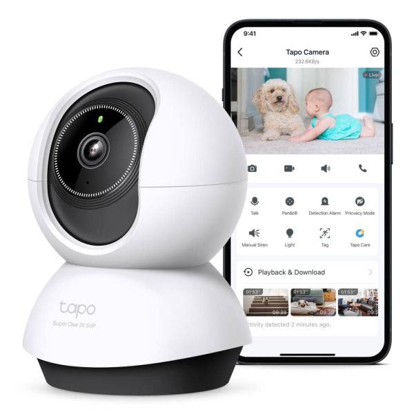 TP-Link Tapo TC74 bewakingscamera Bulb IP-beveiligingscamera Binnen 2880 x 1620 Pixels Plafond/bureau (TC74)