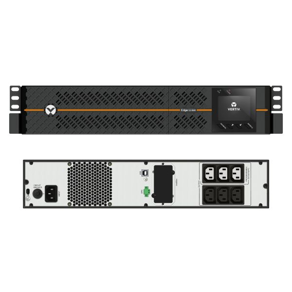 Vertiv EDGELI-1500IRT2U UPS Line-interactive 1,5 kVA 1350 W 6 AC-uitgang(en)