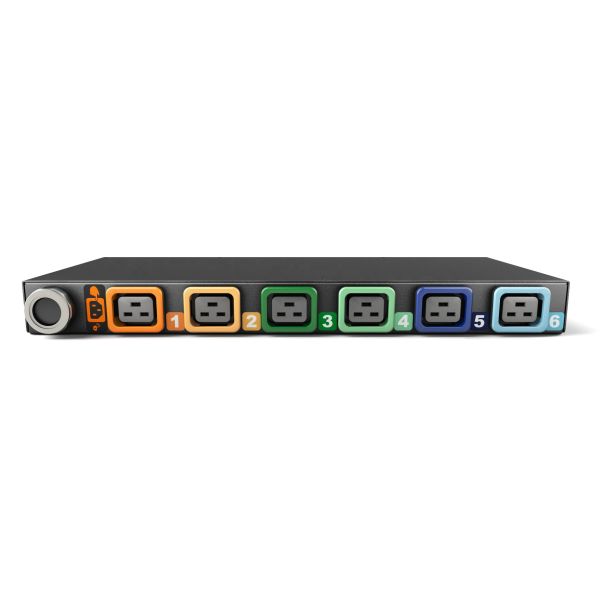 Vertiv Geist GI30074L energiedistributie 6 AC-uitgang(en) 1U Zwart