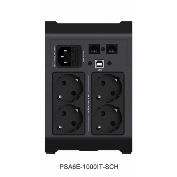 Vertiv PSA6E-1000IT-SCH UPS Line-interactive 1 kVA 525 W 4 AC-uitgang(en) (PSA6E-1000IT-SCH) Vertiv PSA6E-1000IT-SCH UPS Line-interactive 1 kVA 525 W 4 AC-uitgang(en) (PSA6E-1000IT-SCH)