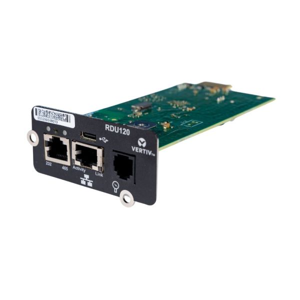 Vertiv Liebert IntelliSlot RDU120 Intern Ethernet 1000 Mbit/s (RDU120) Vertiv Liebert IntelliSlot RDU120 Intern Ethernet 1000 Mbit/s (RDU120)