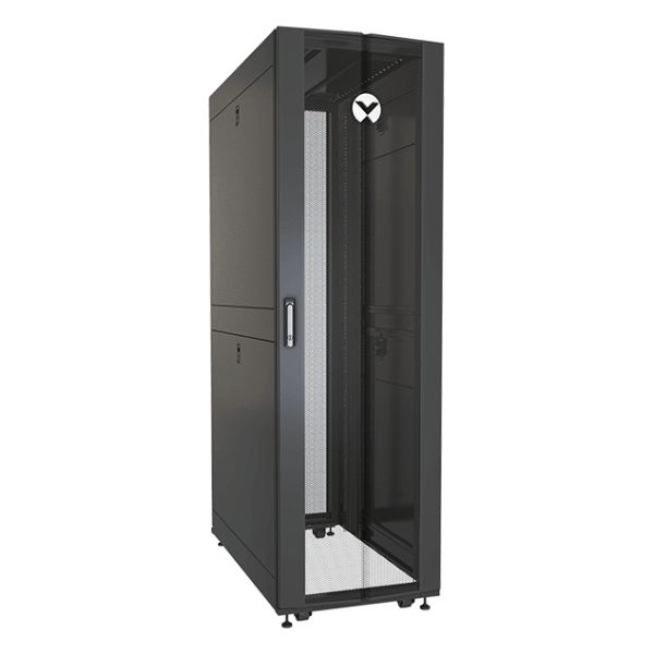 Vertiv VR3100SP rack 42U Vrijstaande rek Zwart, Transparant (VR3100SP)
