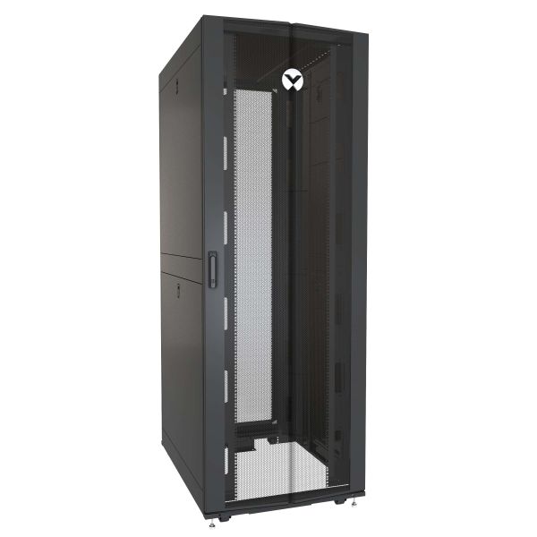 Vertiv VR3157 rack 48U Vrijstaande rek Zwart, Transparant (VR3157)