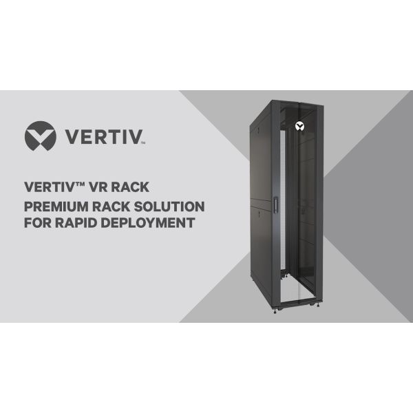 Vertiv VR3157 rack 48U Vrijstaande rek Zwart, Transparant (VR3157)