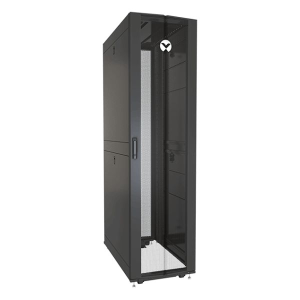 Vertiv VR3157SP rack 48U Vrijstaande rek Zwart, Transparant (VR3157SP)