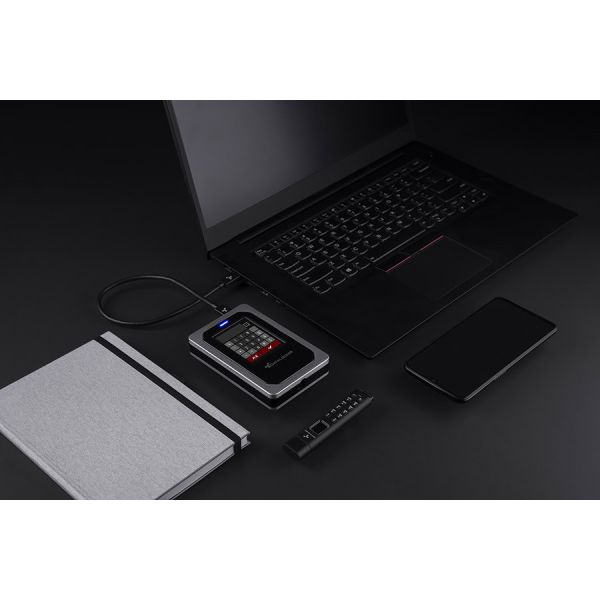 DataLocker DL4 FE externe harde schijf 500 GB Aluminium, Zwart (DL4-500GB-FE)