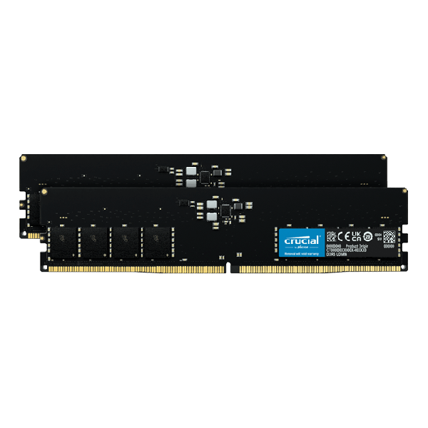 Crucial RAM 16GB (2x8GB) Kit DDR5 5600MHz UDIMM schwarz (CT2K8G56C46U5)