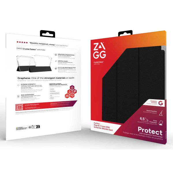 ZAGG Crystal Palace Folio 27,9 cm (11") Folioblad Transparant (702314333)
