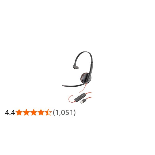 HP Plantronics Blackwire C3210 USB-A Headset (209744-22)