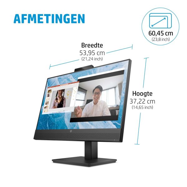 HP M24m computer monitor 60,5 cm (23.8") 1920 x 1080 Pixels Full HD Zwart (678U5AA#ABB)