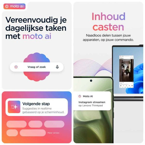 Motorola edge 60 16,9 cm (6.67") Dual SIM Android 15 5G USB Type-C 8 GB 256 GB 5200 mAh Groen (PB7H0026IT) Motorola edge 60 16,9 cm (6.67") Dual SIM Android 15 5G USB Type-C 8 GB 256 GB 5200 mAh Groen (PB7H0026IT)