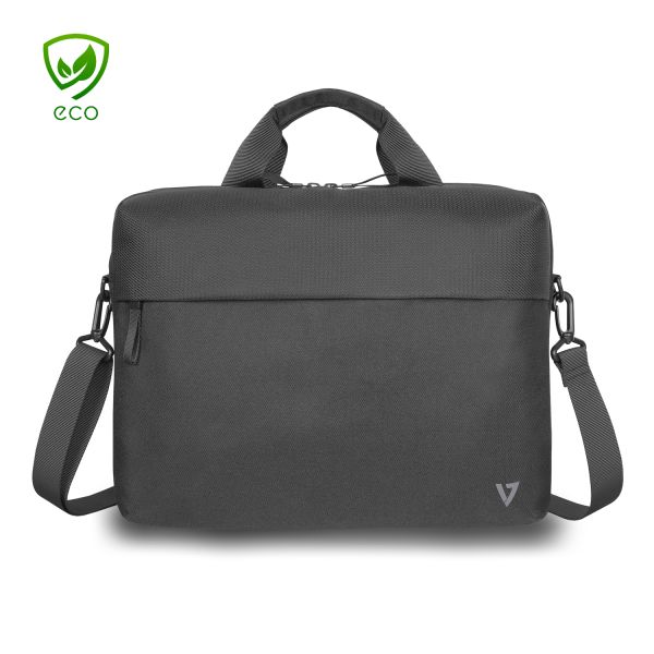 V7 CTP14-ECO2 laptoptas 35,8 cm (14.1") Aktetas Zwart (CTP14-ECO2)