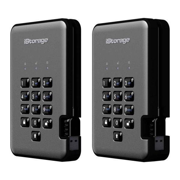 iStorage diskAshur PRO2 externe harde schijf 1000 GB Zwart, Grafiet (IS-DAP2-256-1000-C-G)
