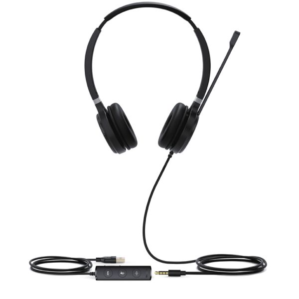 Yealink UH36 Dual Headset Bedraad Hoofdband Kantoor/callcenter USB Type-A Zwart, Zilver (1308011)