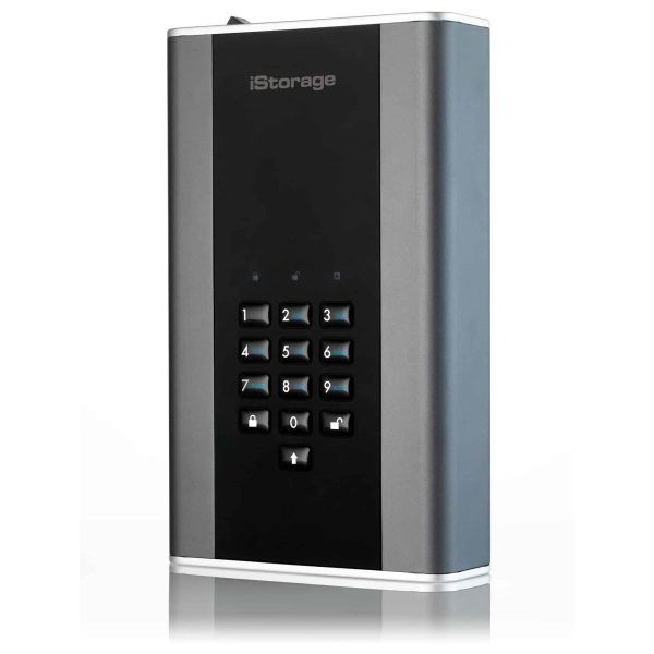 iStorage DiskAshur DT2 externe harde schijf 2000 GB Zwart, Grijs (IS-DT2-256-2000-C-X)