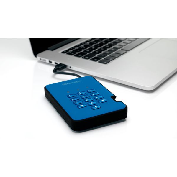 Origin Storage DISKASHUR2 SSD 256-BIT 16TB - BLUE data-encryptieapparaat (ISDA2256SSD16000BE)