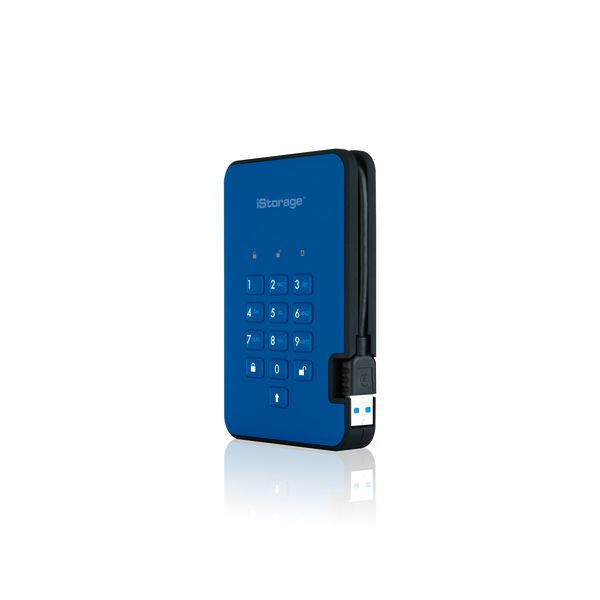 Origin Storage DISKASHUR2 SSD 256-BIT 16TB - BLUE data-encryptieapparaat (ISDA2256SSD16000BE)