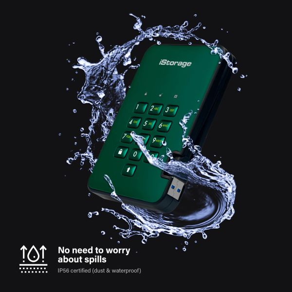 Origin Storage DISKASHUR2 SSD 256-BIT 16TB - GREEN data-encryptieapparaat (ISDA2256SSD16000GN)
