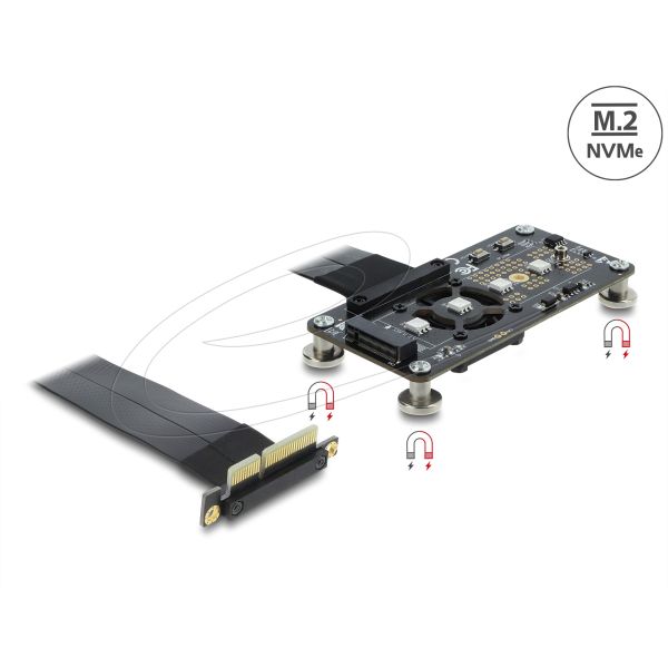 Delock PCI Express 3.0 x4 naar M.2 Key M Adapter 10cm (64357)