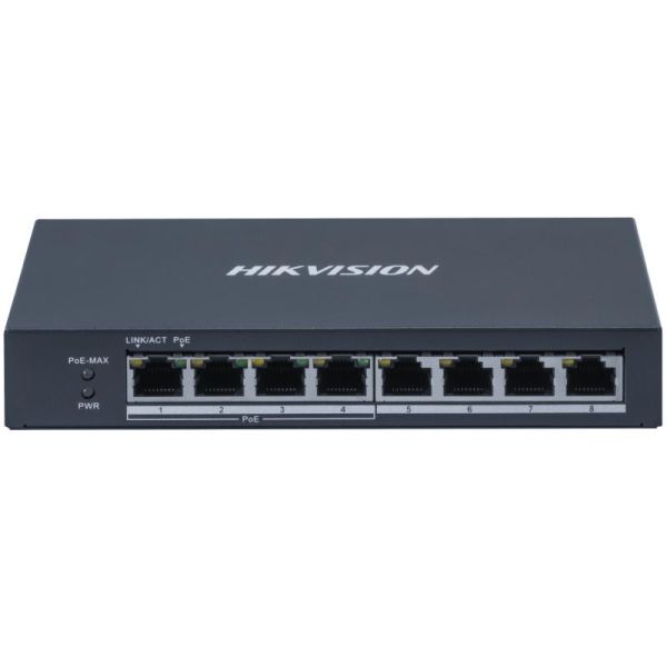 Hikvision DS-3E0508P-O Switch 8 poorten met 4 (DS-3E0508P-O)