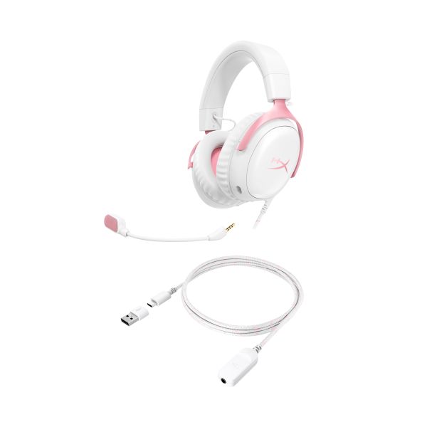 HyperX Cloud III - Gaming Headset (wit/roze) (9W1Q4AA) HyperX Cloud III - Gaming Headset (wit/roze) (9W1Q4AA)