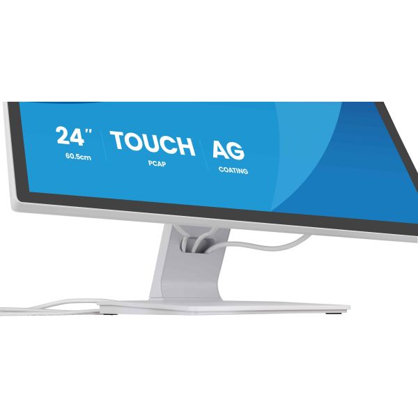iiyama ProLite T2452MSC-W1AG computer monitor 61 cm (24") 1920 x 1080 Pixels Full HD LED Touchscreen Wit (T2452MSC-W1AG)