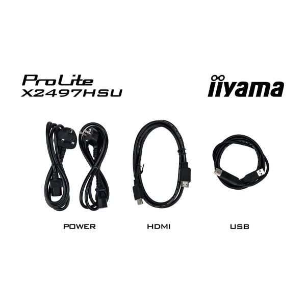 iiyama ProLite X2497HSU-B1 computer monitor 60,5 cm (23.8") 1920 x 1080 Pixels Full HD LED Zwart (X2497HSU-B1) iiyama ProLite X2497HSU-B1 computer monitor 60,5 cm (23.8") 1920 x 1080 Pixels Full HD Zwart (X2497HSU-B1)