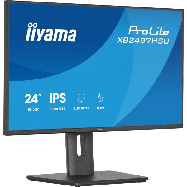iiyama ProLite XB2497HSU-B1 computer monitor 60,5 cm (23.8") 1920 x 1080 Pixels Full HD LED Zwart (XB2497HSU-B1) iiyama ProLite XB2497HSU-B1 computer monitor 60,5 cm (23.8") 1920 x 1080 Pixels Full HD LED Zwart (XB2497HSU-B1)