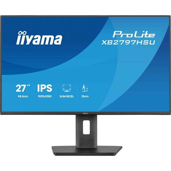 iiyama ProLite XB2797HSU-B1 computer monitor 68,6 cm (27") 1920 x 1080 Pixels Full HD LED Zwart (XB2797HSU-B1) iiyama ProLite XB2797HSU-B1 computer monitor 68,6 cm (27") 1920 x 1080 Pixels Full HD Zwart (XB2797HSU-B1)