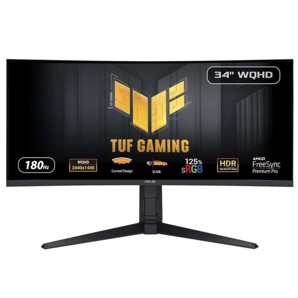 ASUS TUF Gaming VG34VQL3A computer monitor 86,4 cm (34") 3440 x 1440 Pixels UltraWide Quad HD LCD Zwart (90LM06F0-B01E71)