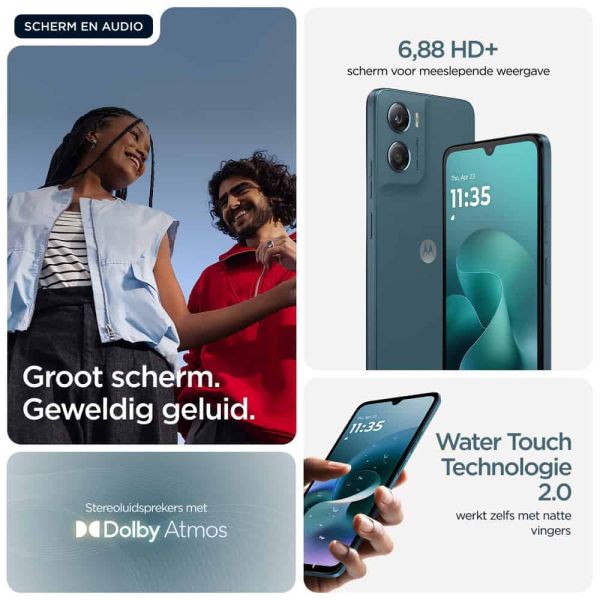 Motorola moto g06 power 17,5 cm (6.88") Dual SIM Android 15 4G USB Type-C 4 GB 64 GB 7000 mAh Blauw (PB9W0005PL) Motorola moto g06 power 17,5 cm (6.88") Dual SIM Android 15 4G USB Type-C 4 GB 64 GB 7000 mAh Blauw (PB9W0005PL)