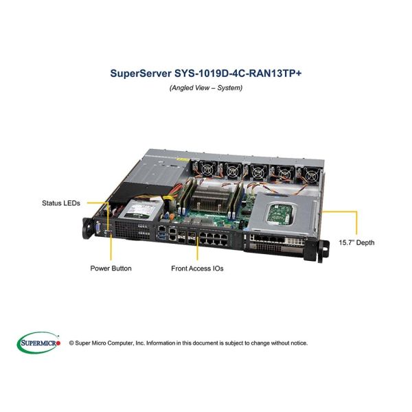 Super Micro 1HE Supermicro Gehäuse SuperChassis 1U CSE-515M-R804 (CSE-515M-R804)